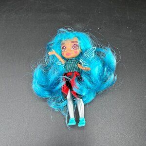 Hairmazing Small Dolls Fairy 4” Teal Blue Long Hair Toy Figure